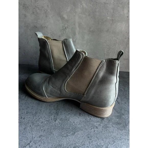 Pandora By Ten Points Chelsea Boots Light Grey Leather Size 37 - Picture 9 of 11
